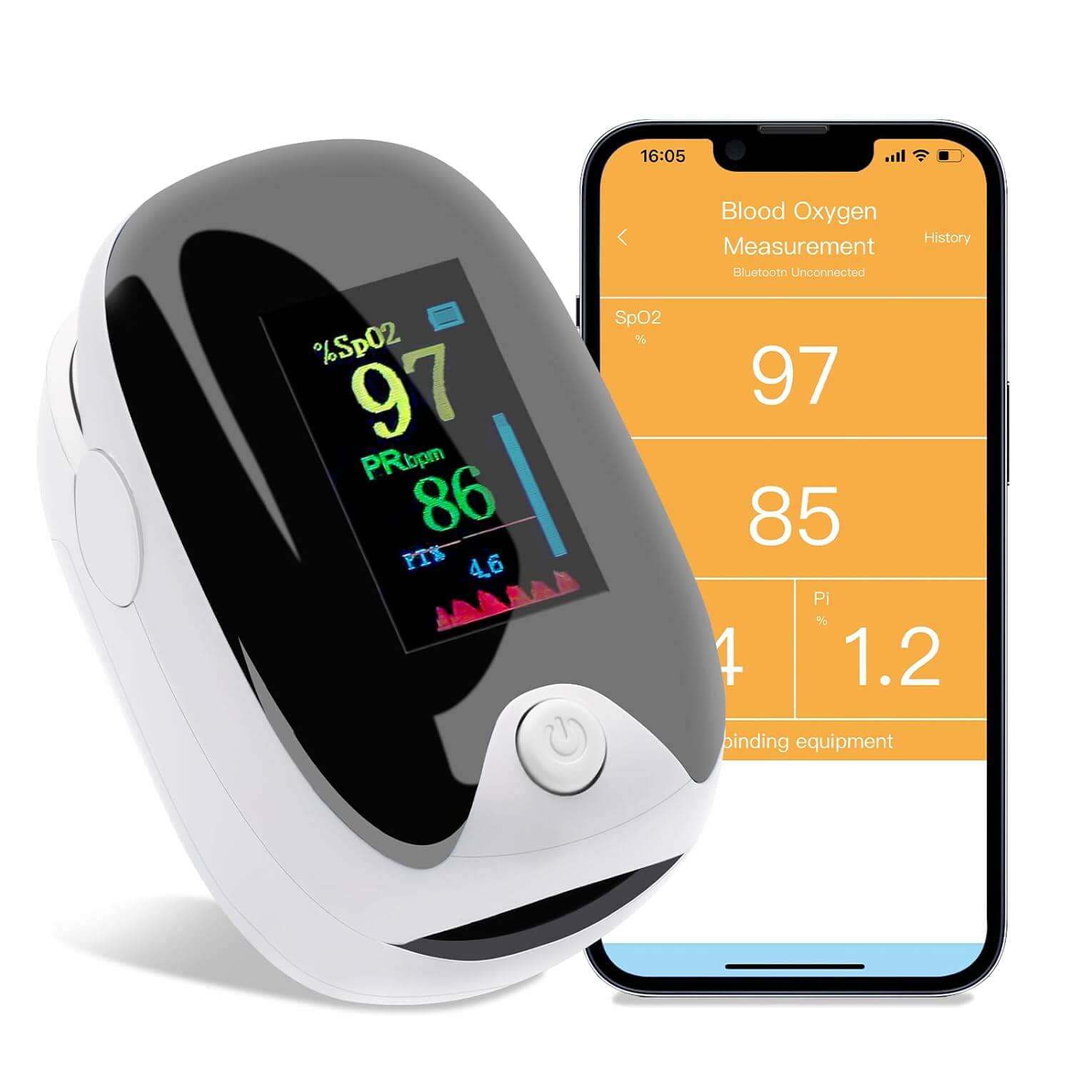 Sauerstoffsättigung Messgerät Finger Oximeter für Sportler